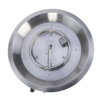 Brûleur de foyer encastrable rond en acier inoxydable de 19 pouces avec système d'allumage électronique