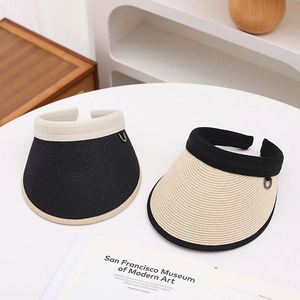 Wholesale Paper <b>Straw</b> Empty Crown Beach Sun <b>Visor</b> Hat - Product Image 4