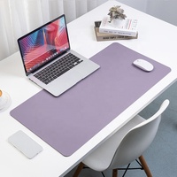 Tapis de souris de bureau de luxe en cuir PU imperméable double face antidérapant OEM personnalisé XXL
