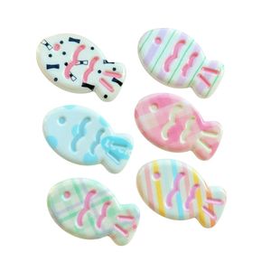 Mini visjes platte hars bedels voor huisdecoratie, crèmelijm knutselwerk, cartoon cabochon DIY accessoires voor telefoonhoesjes - Product Image 5