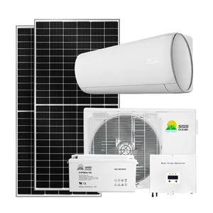 SSS solar airconditioner 12000BTU 18000BTU 24000BTU air conditioner hybrid Cooling heating solar powered