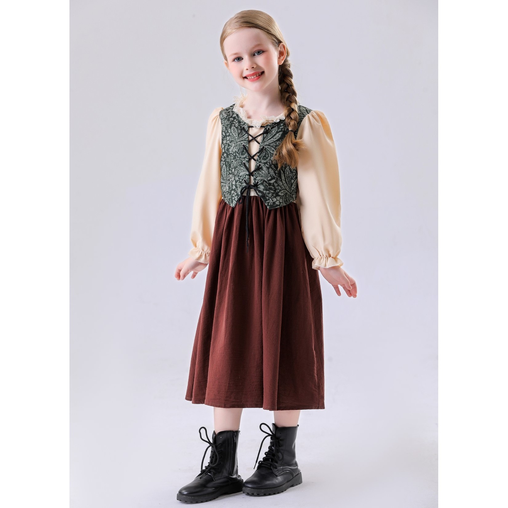 0938 Robe à ruban pour fille