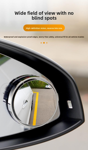 Rétroviseur Ultra-Clair à <span class=keywords><strong>Ventouse</strong></span> à 360 Degrés avec Logo de Voiture Petit Angle Mort Réflecteur de Miroir Auxiliaire Accessoire Extérieur - Product Image 6