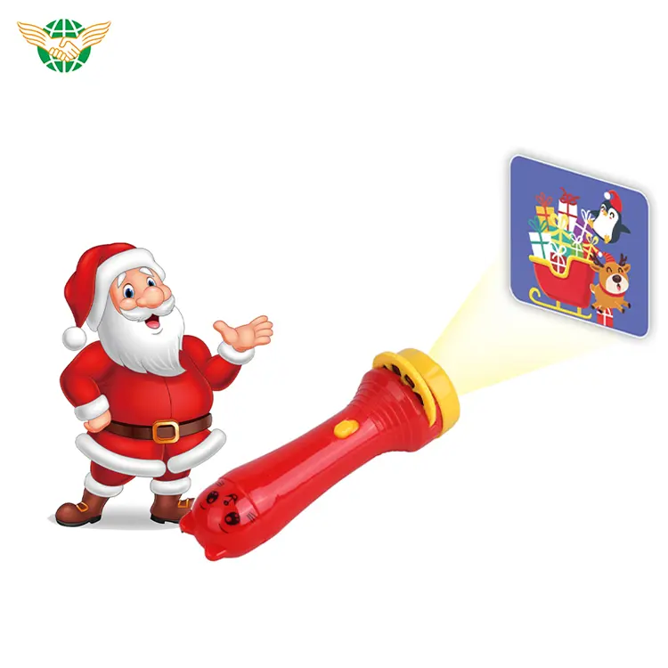 Commercio all'ingrosso 24 modelli di natale proiettore torcia portatile giocattolo cartone animato torcia elettrica proiettore per bambini e bambine giocattolo