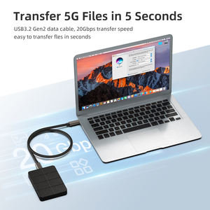 Câble USB 3.2 USB-C Type-C mâle-mâle polyvalent de haute qualité, PD100W 5A 20V, charge rapide, transfert de données 4K60Hz - Product Image 3