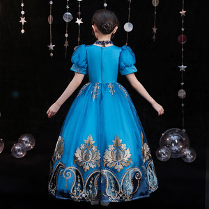 Il modello di dramma di corte della ragazza del palcoscenico blu splendido Drag Show lo stile straniero presiede il <span class=keywords><strong>Costume</strong></span> di esecuzione del pianoforte - Product Image 4