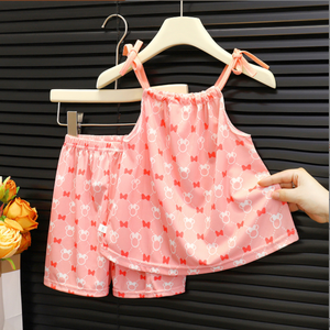 <span class=keywords><strong>2025</strong></span> mùa hè mới phong cách in treo quần short phù hợp với 0-4 Tuổi Cô gái giản dị nhà quần áo nhà máy bán buôn - Product Image 2