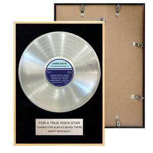 Plaque personnalisée or argent noir tenture murale cadre en aluminium affiche or <span class=keywords><strong>platine</strong></span> cadre pour disque <span class=keywords><strong>vinyle</strong></span> - Product Image 2