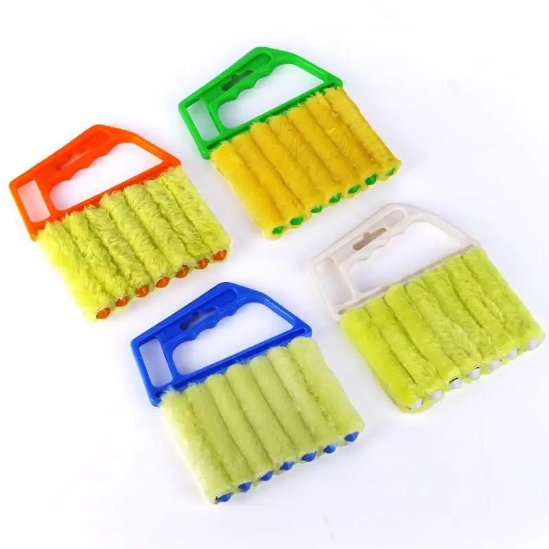QY Home Cleaning Tools Microfiber Portable Window Cleaning Brush Washable Venetian Blind Brush Kitchen Accessories