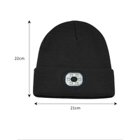 Cappello LED Ricaricabile USB con Spedizione Rapida, Luce Frontale Senza Mani, Berretto Invernale Lavorato a Maglia con Torcia per Uomo e Donna