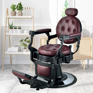 Sillas de barbero clásicas y duraderas elegantes, venta al por mayor, equipo de salón de lujo Vintage, sillas de barbero con asiento Circular para hombres - Product Image 4