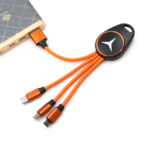 <span class=keywords><strong>Adaptateur</strong></span> de câbles de charge USB multifonctionnel pour porte-clés, ensemble d'adaptateurs de câbles de charge LED 3 en 1, chargeur de câble de voyage pour porte-clés - Product Image 5