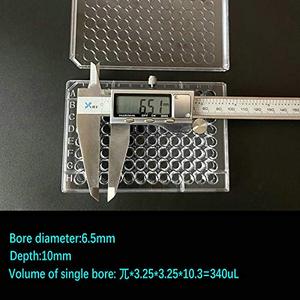 광학적으로 투명한 폴리스티렌으로 만들어진 뚜껑이있는 개별 포장 96 웰스 조직 배양 마이크로 플레이트 - Product Image 4