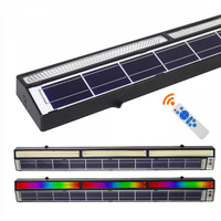 Lampes LED solaires décoratives linéaires pour extérieur, étanches IP65, à intensité variable par télécommande RGB, pour aménagement paysager