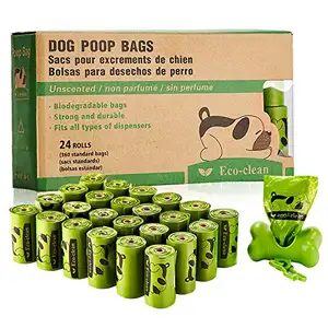 Casa compostável cão poo sacos com alça tamanho padrão biodegradável un-saco de resíduos de cachorro perfumado