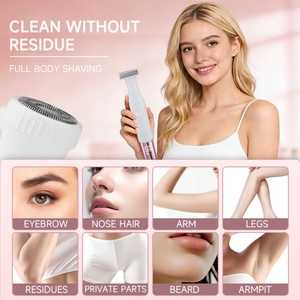 Kit d'épilation électrique 8-en-1 étanche pour femmes et hommes, IPX7, utilisation humide/sèche, pour le corps, le visage, le maillot et le nez, rechargeable - Product Image 2