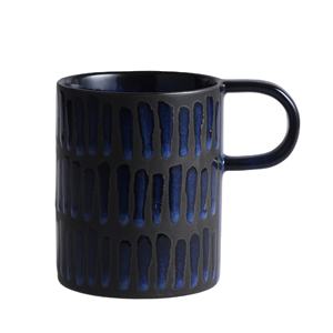 Tazza in Ceramica Blu Scuro Moderna con Smalto Reattivo Personalizzabile per Latte e <span class=keywords><strong>Caffè</strong></span>, Ideale per il Campeggio - Product Image 3