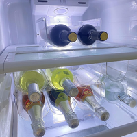 Range-bouteilles pour réfrigérateur, support empilable pour bouteilles de vin pour comptoir de cuisine
