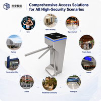 Système de contrôle d'accès intelligent automatique avec scanner de code QR, système ESD intégré, porte tournante trépied intelligente pour la gestion des présences