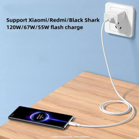 Câble de charge super rapide Type-C 6A 120W Gold Standard avec gaine TPE, synchronisation de données haute vitesse pour Xiaomi 11/12/13/14 K50 K60 K70