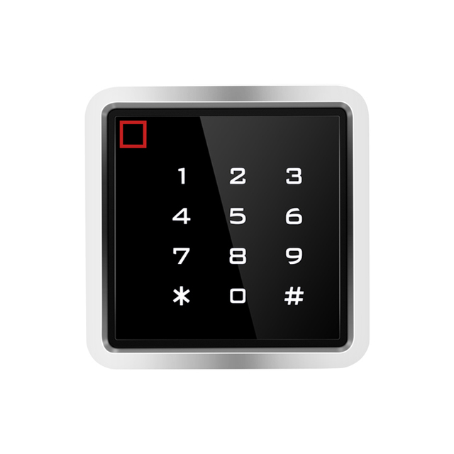 Outdoor Waterproof IP67 Metal Independent Access Control RF Card Recognition Access Card Reader with Backlit Keyboard