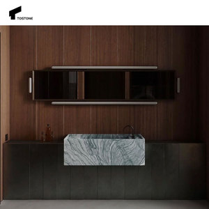 <span class=keywords><strong>Lavabo</strong></span> <span class=keywords><strong>de</strong></span> Pared Rectangular <span class=keywords><strong>de</strong></span> Mármol Verde Natural <span class=keywords><strong>de</strong></span> Lujo Tostone para Diseño Personalizado, Decoración <span class=keywords><strong>de</strong></span> Hogar, Villa u Hotel - Product Image 4