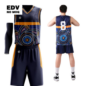 ชุดบาสเก็ตบอลแบบกลับด้านได้ ซับลิเมชั่น แห้งเร็ว ระบายอากาศดี เสื้อบาสเก็ตบอลตาข่าย - Product Image 1