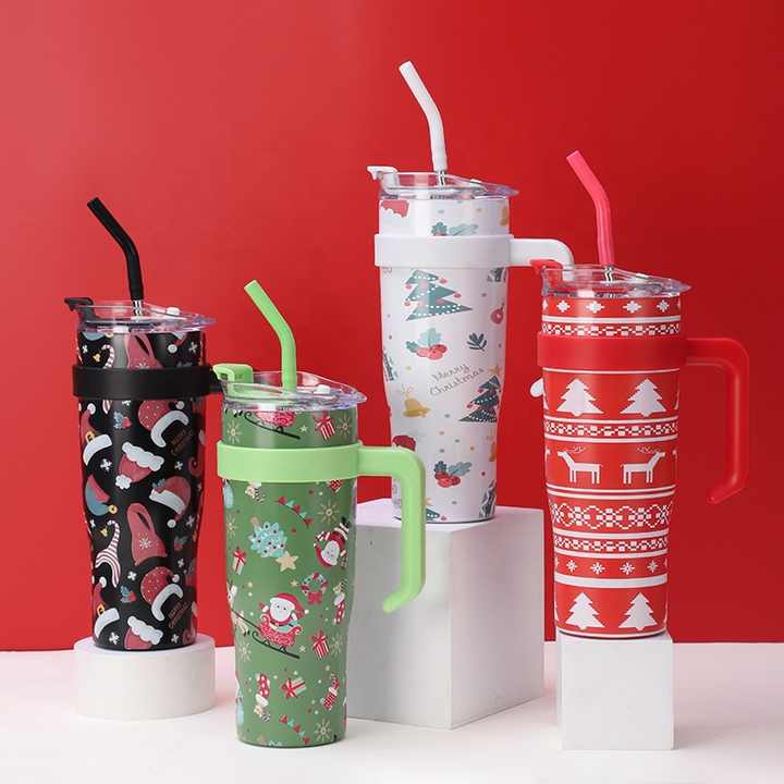 Custom Christmas Halloween 40oz Double Wall Stainless Steel Sublimation