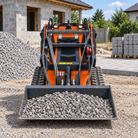 Mini-chargeuse sur chenilles multifonctionnelle Antspower avec godet pour l'aménagement paysager, l'agriculture, les vergers, la construction et la manutention de matériaux, moteur inclus
