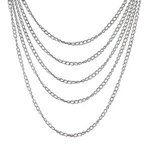 Chaîne de taille multicouche en métal, style punk, bijoux hip-hop pour jeans, tenue décontractée, ornement en chaîne d'argent tibétain - Product Image 5