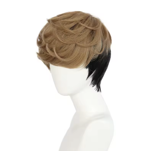 Perruque synthétique courte brune pour hommes adultes, style anime, inspirée de SangWoo, AOKG-083 - Product Image 3