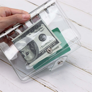 A7 A6 A5クリアビンダーカバー2層PVCバインダー6リングスナップボタンルーズリーフフォルダー詰め替え可能ノートブックバインダープロテクター - Product Image 4