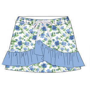 Gonna Estiva Casual per Bambine con Dettagli Arricciati, Comoda ed Elegante, Elasticizzata e Delicata sulla Pelle - Product Image 2