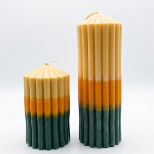 Vela cilíndrica grande de 3 colores en capas, vela de soja perfumada de lujo, velas decorativas geométricas modernas para decoración del hogar, regalo NF - Product Image 2