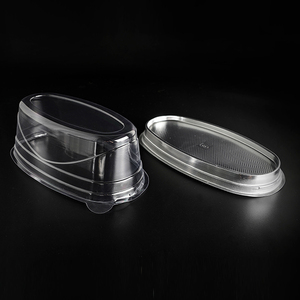 Transparent Disposable Custom PET Plastic Cake Container Wholesale Factory Oval Bread Cheesecake Packaging Box for Dessert - Product Image 3