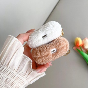 Lumei เคสป้องกันแฟชั่นสำหรับผู้หญิงมีขนสีบลัชแบร์อุปกรณ์เสริมหูฟังสำหรับเคส Apple Air POD 3 Pro - Product Image 5