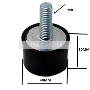 Amortisseur en caoutchouc M8 40mm pour pompe à vide, compatible Becker Leybold Rietschle - Product Image 2