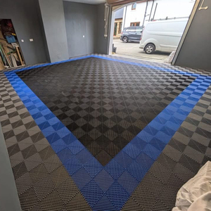 Dalles de sol de garage modernes de 18 mm d'épaisseur, antidérapantes, à clipser, en plastique, <span class=keywords><strong>pour</strong></span> atelier de detailing automobile, usage intérieur - Product Image 6
