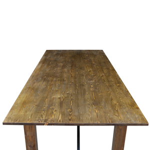 Mesa de granja de madera de <span class=keywords><strong>pino</strong></span> de alta calidad, venta al por mayor, barata, de fábrica, para comedor - Product Image 5