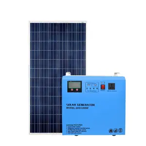 500W 800W 1600W Sistem Off Grid Gelombang Sinus Murni Set Generator Surya Portabel dengan Pengontrol Bawaan