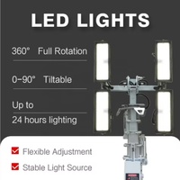 Güneş Enerjili LED'li Portatif Mobil Römork, Dış Mekan İnşaatlarında Acil Kurtarma İçin