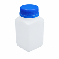 Bouteilles de réactifs chimiques de laboratoire en plastique HDPE carrées à large ouverture, stériles ISO, étanches, résistantes aux acides et aux alcalis, 250 ml, vente en gros