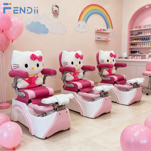 Sillón <span class=keywords><strong>de</strong></span> Pedicura Moderno para Niños, Color Rosa, con Respaldo Ajustable y sin Tuberías, para Uso en Salones <span class=keywords><strong>de</strong></span> <span class=keywords><strong>Uñas</strong></span> - Product Image 1