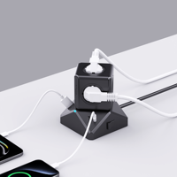 Prise de courant de style cube avec fonction magnétique de chargeur USB PD67W plus rapide pour ordinateur portable nouveau matériel PC de conception allemande/coréenne