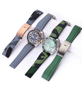 Correa de reloj de lujo de 20mm, correas de goma de silicona de extremo recto, reloj de pulsera deportivo impermeable suave de goma Tropical, repuesto para <span class=keywords><strong>Rolx</strong></span> - Product Image 6