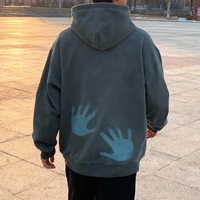 Sweat-shirt à capuche personnalisé, vêtements personnalisés, thermochromique, réactif à la chaleur, changeant de couleur, en coton, ample