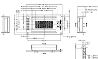 Industrielles 8x2-Zeichen-LCD-Anzeigemodul 16-poliges ST7066-Controller 5V STN Blue COB-Panel