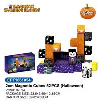 Juego de Bloques Magnéticos en Miniatura EPT, Listo para Viajar, en Caja de Hierro, Bloques de Construcción STEM 3D Portátiles, Ladrillos Magnéticos para Actividades Infantiles