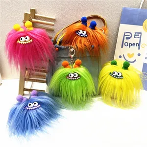 Internet Popular Cute Cartoon Fluffy Doll Keychain Sausage Mouth Bag Pendant Creative Ugly Cute Plush Gift CMG0141