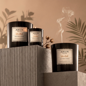 Bougie parfumée AIKUN Quiet Luxury, bougie minimaliste en cire de soja dans un bocal, pour la mise en scène professionnelle des intérieurs, la décoration de la maison et l'esthétique moderne - Product Image 4